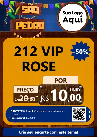 Modelo de Cartaz para Cartaz A4 Vertical com o tema São Pedro para Perfumes