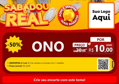 Modelo de Cartaz para Cartaz A4 Horizontal com o tema Sabadou do Real para Óticas