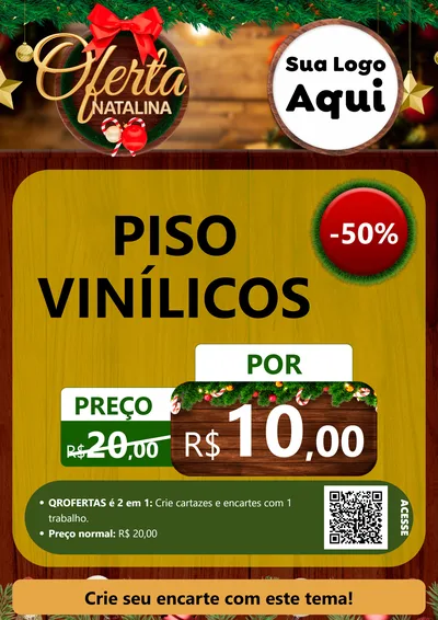 Modelo de Cartaz para Cartaz A4 Vertical com o tema Ofertas Natalina para Material para Construção
