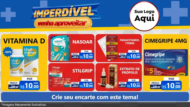 Modelo de TV para TV Horizontal com o tema Imperdível para Farmácia