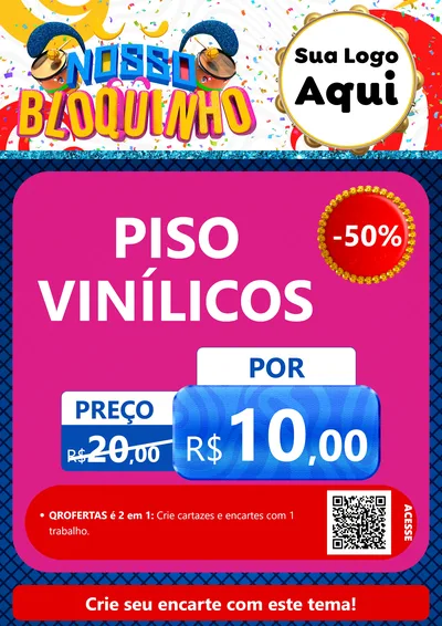 Modelo de Cartaz para Cartaz A4 Vertical com o tema Nosso Bloquinho para Material para Construção
