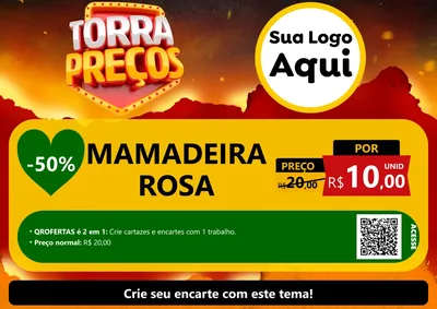 Modelo de Cartaz para Cartaz A4 Horizontal com o tema Torra Preços para Bebês