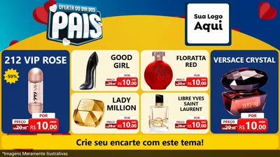 Modelo de TV para TV Horizontal com o tema Oferta Do Dia Dos Pais para Perfumes
