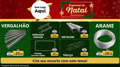 Modelo de TV para TV Horizontal com o tema Especial de Natal para Ferragens