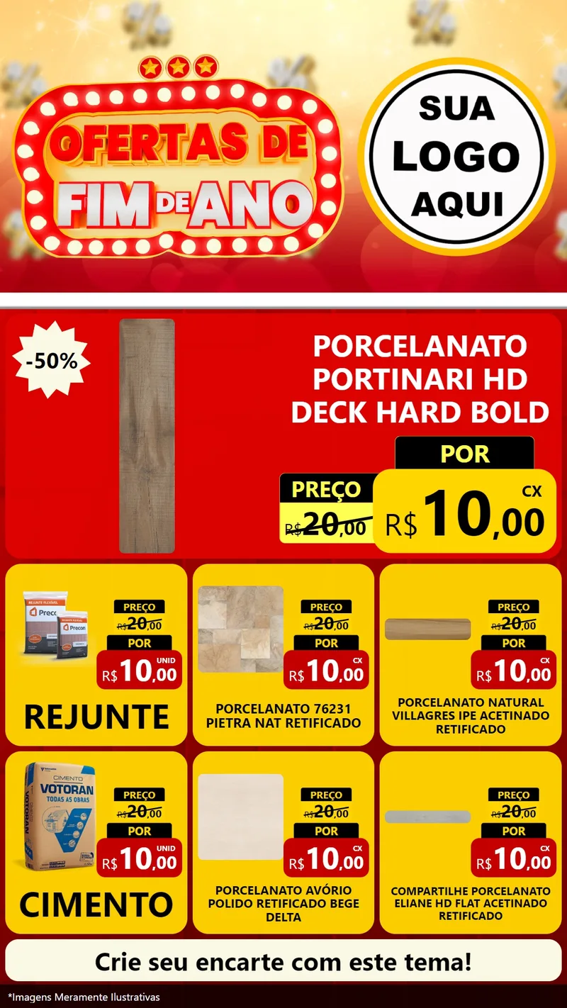 Modelo de Rede Social para Stories com o tema Ofertas de Fim de Ano para Pisos e revestimentos