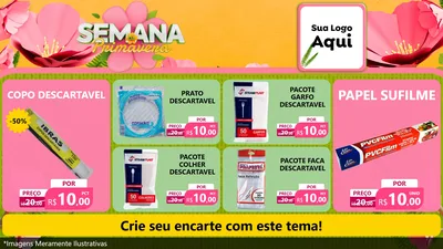 Modelo de TV para TV Horizontal com o tema Semana da Primavera para Embalagens