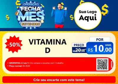 Modelo de Cartaz para Cartaz A4 Horizontal com o tema Operação Fecha Mês Setembro para Farmácia