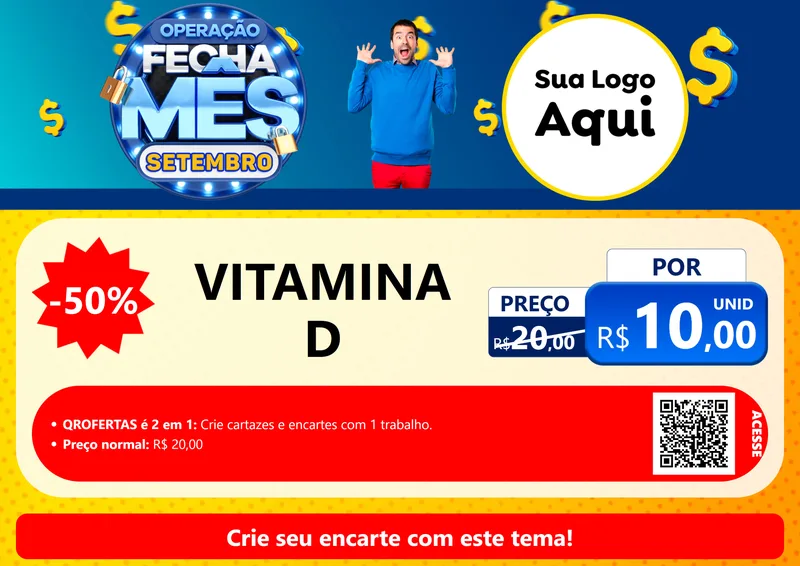 Modelo de Cartaz para Cartaz A4 Horizontal com o tema Operação Fecha Mês Setembro para Farmácia