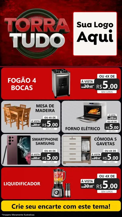 Modelo de TV para TV Vertical com o tema Torra Tudo para Móveis e Eletro