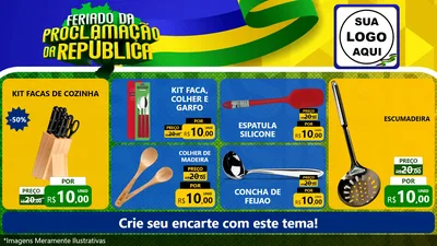 Modelo de TV para TV Horizontal com o tema Feriado da Proclamação da República para Utilidades Domésticas