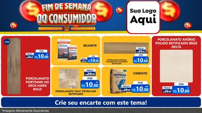 Modelo de TV para TV Horizontal com o tema Fim de Semana do Consumidor para Pisos e revestimentos