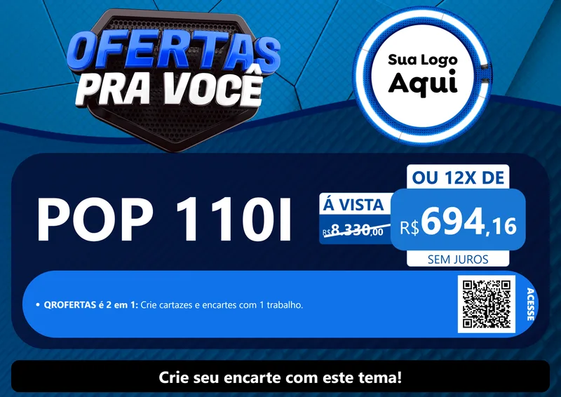 Modelo de Cartaz para Cartaz A4 Horizontal com o tema Ofertas Para Você - Auto e Motopeças para Concessionaria de Motos