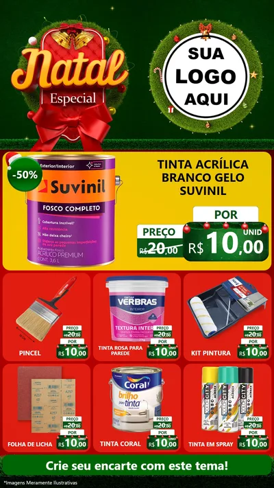 Modelo de Rede Social para Stories com o tema Natal Especial para Tintas e Ferramentas