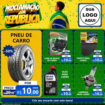 Modelo de Rede Social para Feed Facebook com o tema Proclamação da República para Auto peças