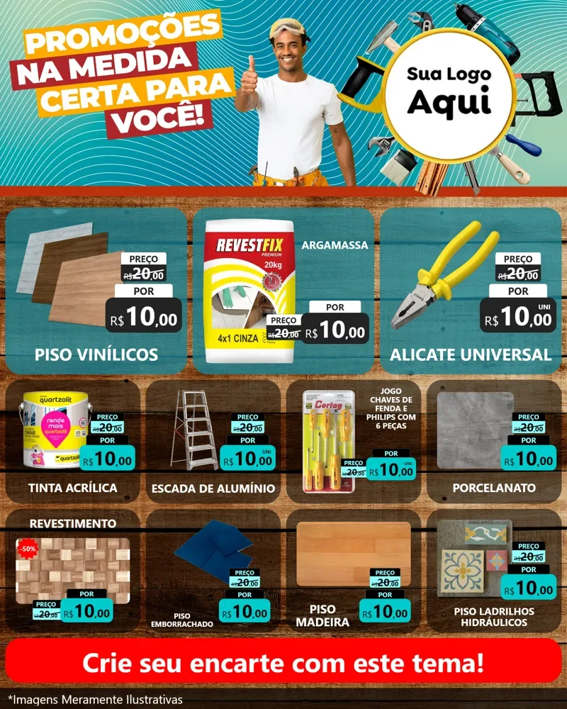 Modelo de Rede Social para Feed Instagram com o tema Promoções na Medida Certa Para Você para Material para Construção