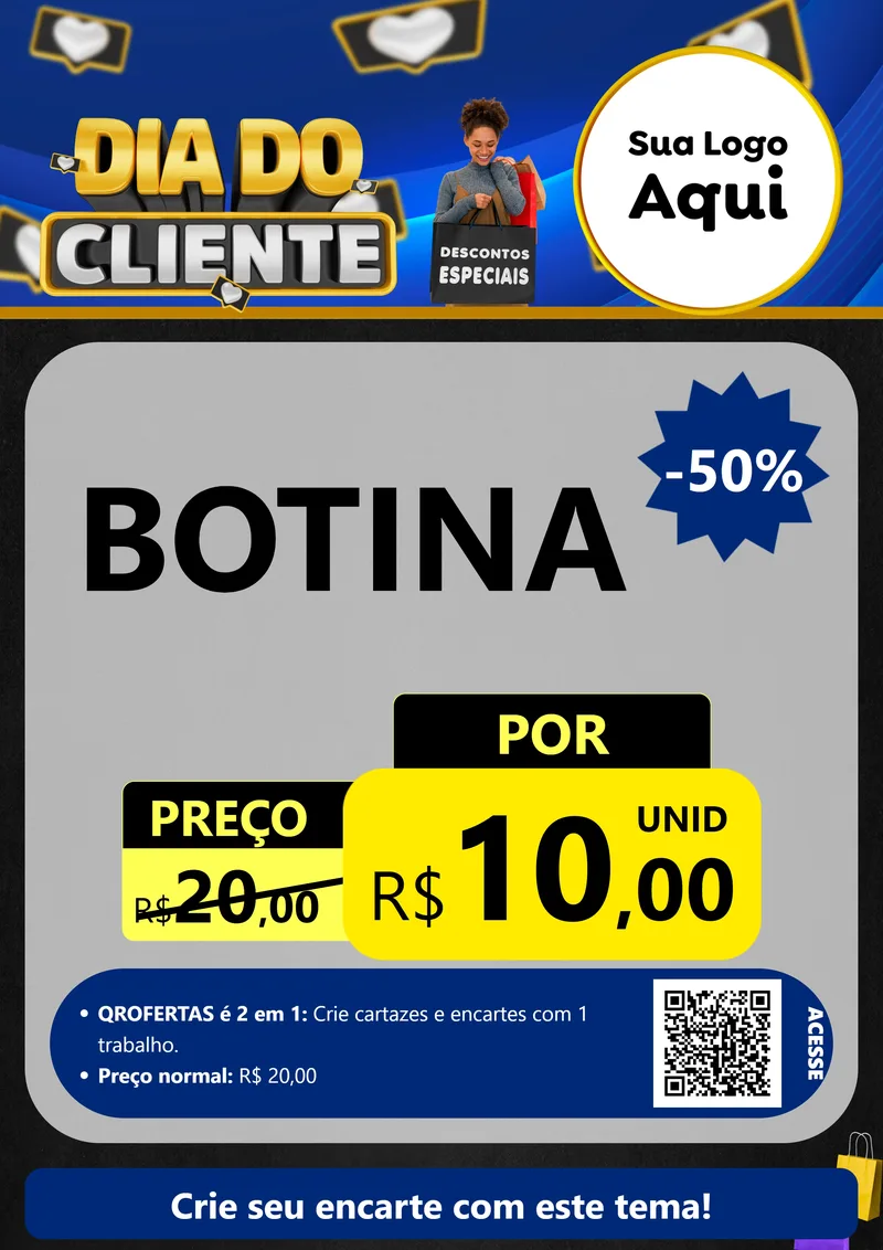 Modelo de Cartaz para Cartaz A4 Vertical com o tema Dia Do Cliente para Agropecuária