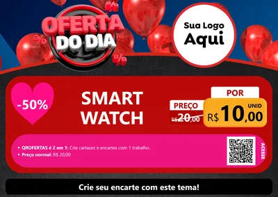 Modelo de Cartaz para Cartaz A4 Horizontal com o tema Oferta do Dia para Informática