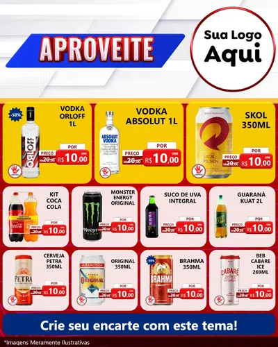 Modelo de Rede Social para Feed Instagram com o tema Aproveite para Distribuidora de bebidas