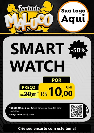 Modelo de Cartaz para Cartaz A4 Vertical com o tema Feriado Maluco para Informática