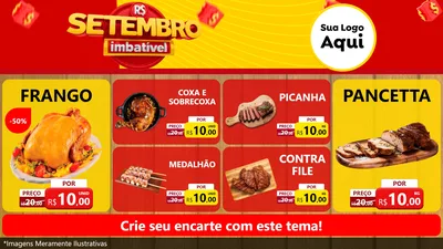 Modelo de TV para TV Horizontal com o tema Setembro Imbatível para Assados
