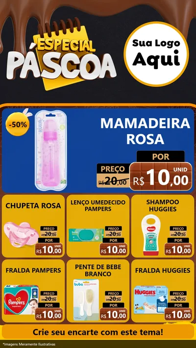 Modelo de Rede Social para Stories com o tema Especial Páscoa para Bebês