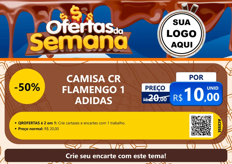 Modelo de Cartaz para Cartaz A4 Horizontal com o tema Ofertas da Semana - Páscoa para Roupas e acessórios