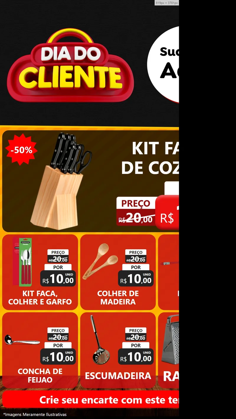 Modelo de Rede Social para Stories com o tema Dia do Cliente para Utilidades Domésticas