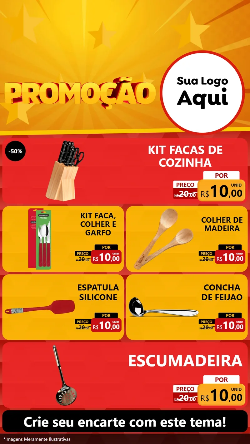 Modelo de TV para TV Vertical com o tema Promoção para Utilidades Domésticas