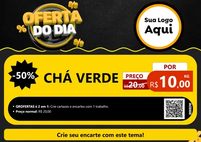 Modelo de Cartaz para Cartaz A4 Horizontal com o tema Oferta Do Dia para Produtos Naturais