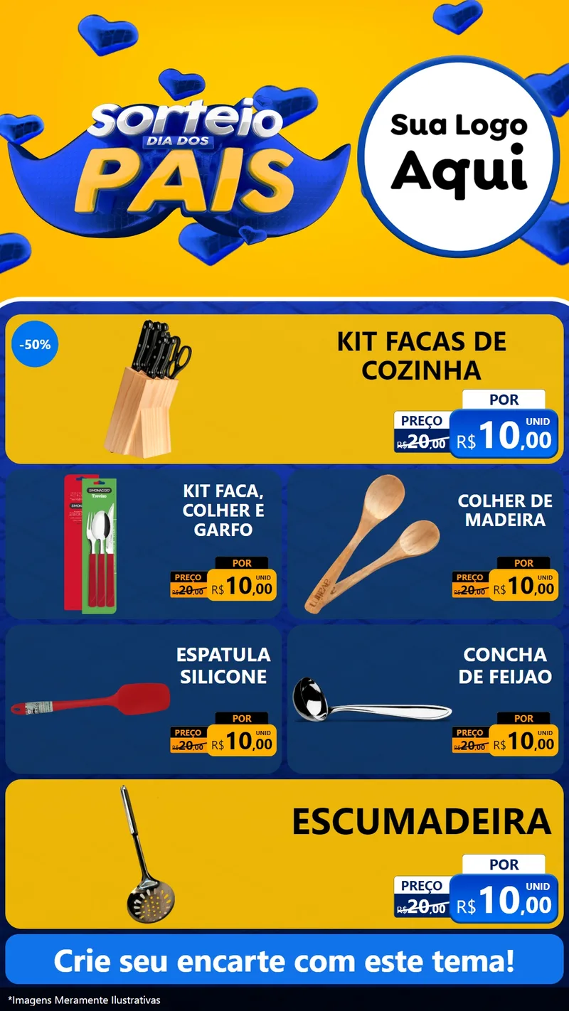 Modelo de TV para TV Vertical com o tema Sorteio Dia dos Pais para Utilidades Domésticas