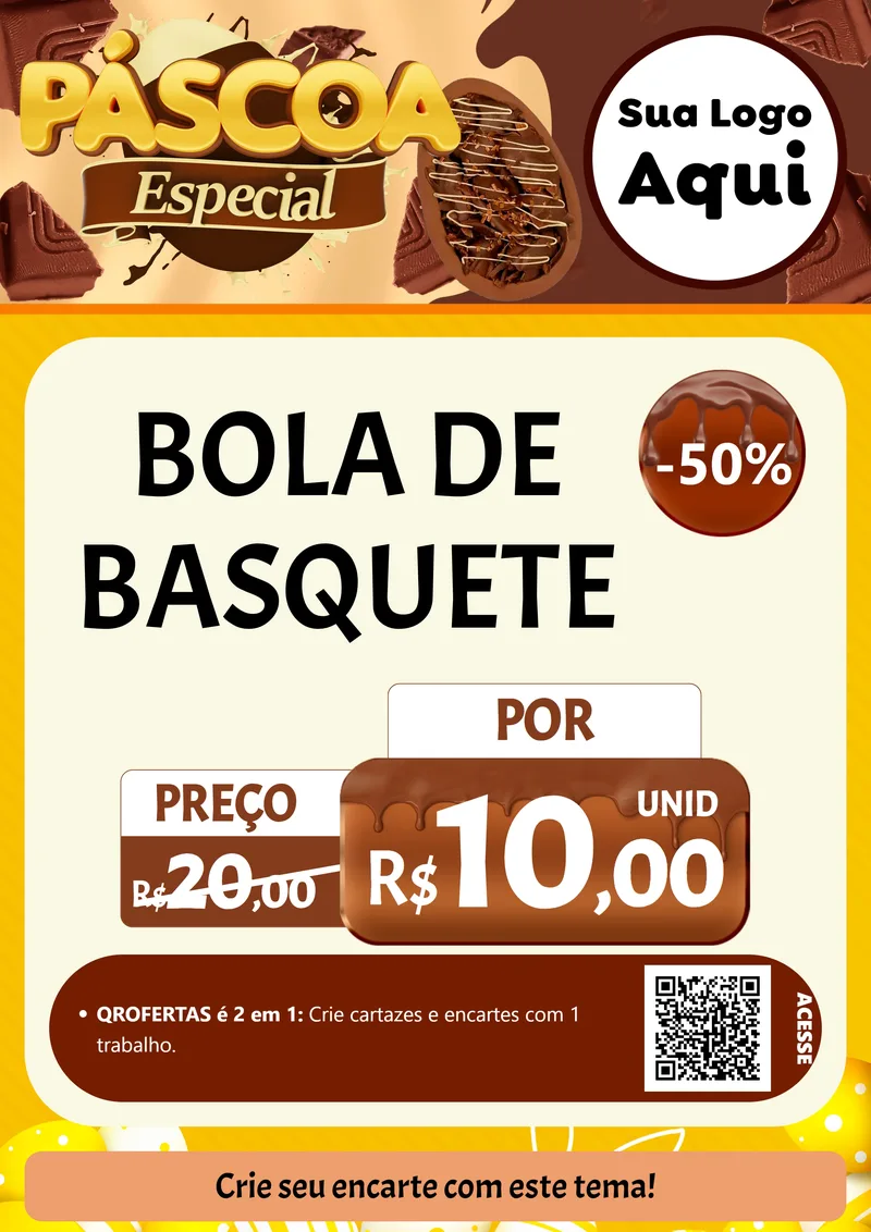 Modelo de Cartaz para Cartaz A4 Vertical com o tema Páscoa Especial para Artigos Esportivos