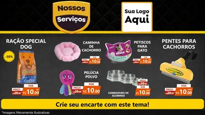 Modelo de TV para TV Horizontal com o tema Nossos Serviços para Pet Shop
