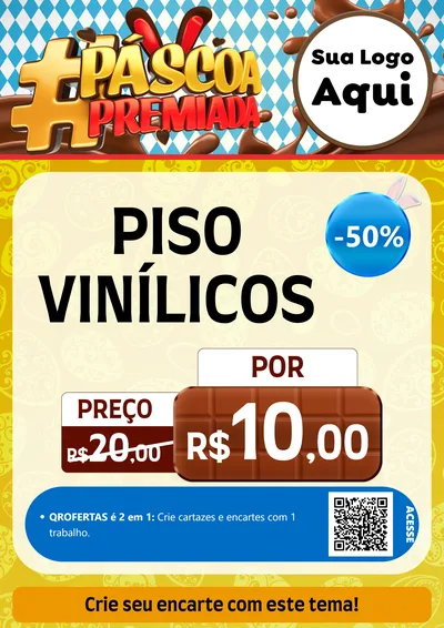 Modelo de Cartaz para Cartaz A4 Vertical com o tema Páscoa Premiada para Material para Construção