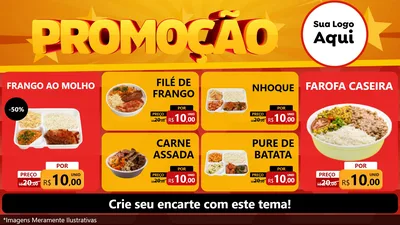 Modelo de TV para TV Horizontal com o tema Promoção para Restaurante