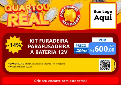 Modelo de Cartaz para Cartaz A4 Horizontal com o tema Quartou do Real para Maquinas e Ferramentas