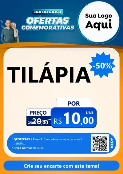 Modelo de Cartaz para Cartaz A4 Vertical com o tema Dia do Idoso