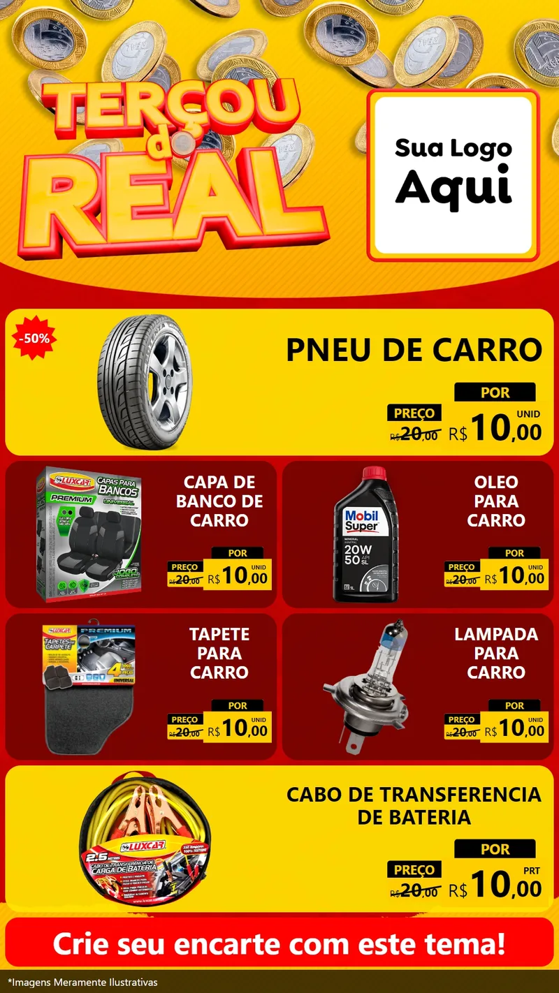 Modelo de TV para TV Vertical com o tema Terçou do Real para Auto peças