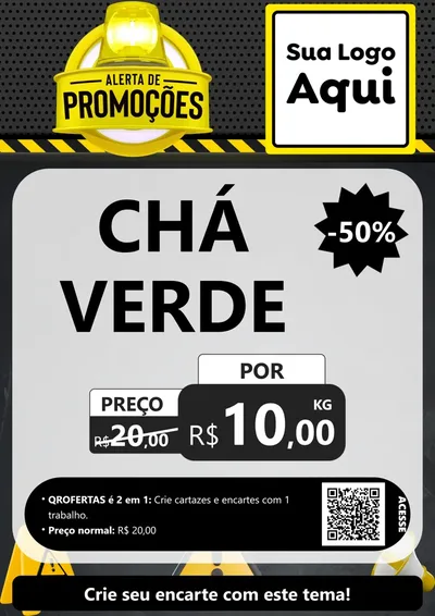 Modelo de Cartaz para Cartaz A4 Vertical com o tema Alerta de Promoções para Produtos Naturais