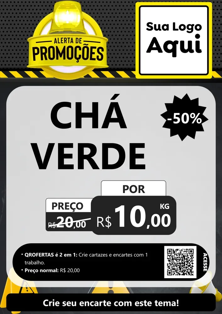 Modelo de Cartaz para Cartaz A4 Vertical com o tema Alerta de Promoções para Produtos Naturais