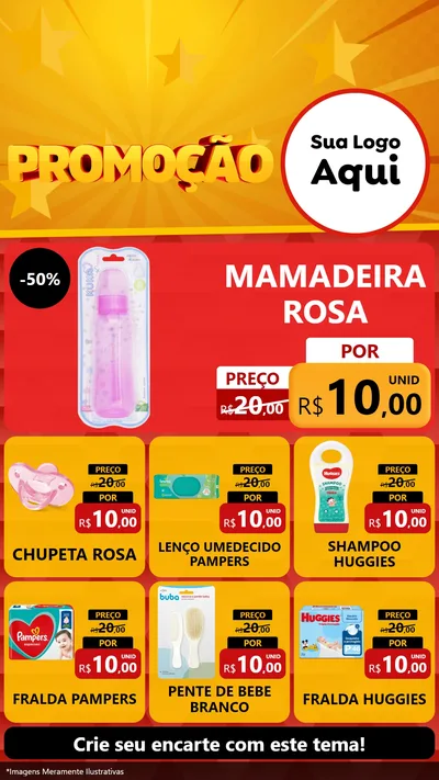 Modelo de Rede Social para Stories com o tema Promoção para Bebês
