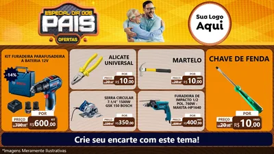 Modelo de TV para TV Horizontal com o tema Especial Dia dos Pais para Maquinas e Ferramentas