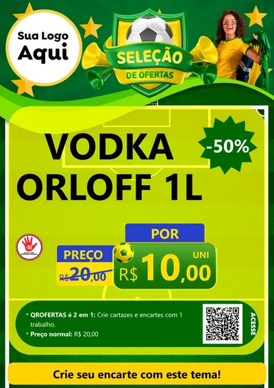 Modelo de Cartaz para Cartaz A4 Vertical com o tema Segundou do Real para Distribuidora de bebidas