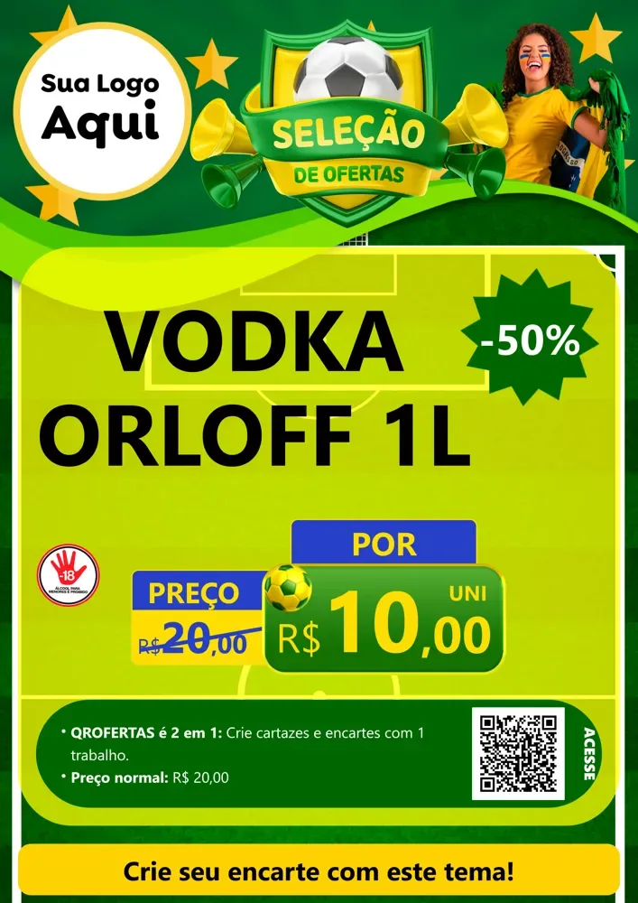 Modelo de Cartaz para Cartaz A4 Vertical com o tema Segundou do Real para Distribuidora de bebidas