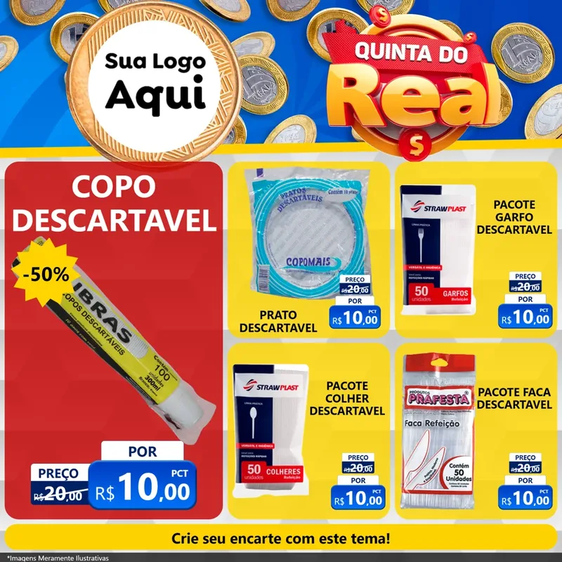 Modelo de Rede Social para Feed Facebook com o tema Quinta do Real para Embalagens