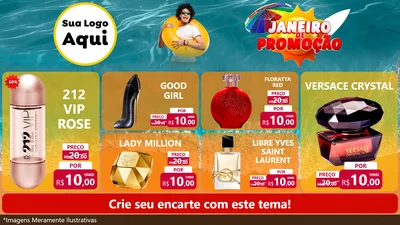 Modelo de TV para TV Horizontal com o tema Janeiro de Promoção para Perfumes