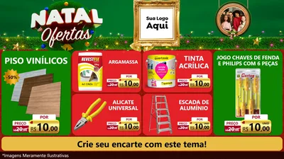 Modelo de TV para TV Horizontal com o tema Natal de Ofertas para Material para Construção