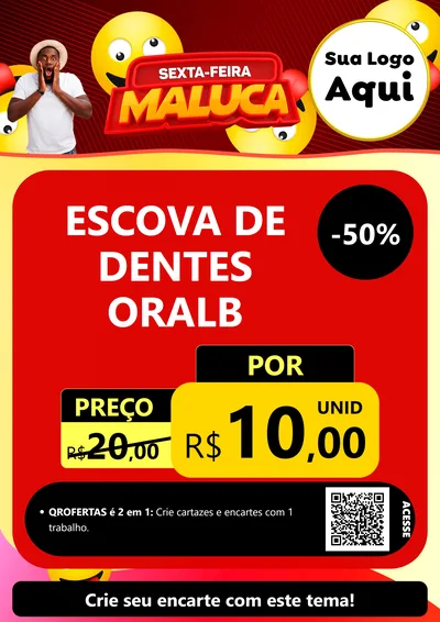 Modelo de Cartaz para Cartaz A4 Vertical com o tema Sexta-feira Maluca para Higiene Pessoal