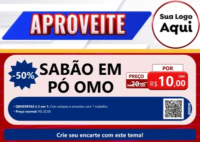 Modelo de Cartaz para Cartaz A4 Horizontal com o tema Aproveite para Produtos de Limpeza