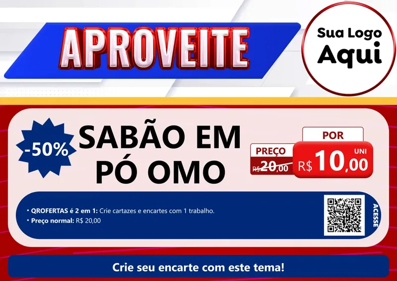Modelo de Cartaz para Cartaz A4 Horizontal com o tema Aproveite para Produtos de Limpeza