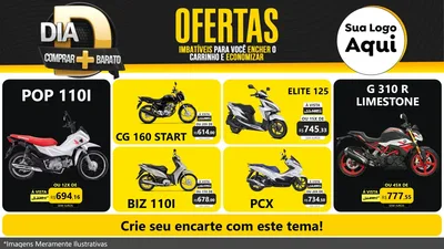 Modelo de TV para TV Horizontal com o tema Dia D Mais Economia para Concessionaria de Motos